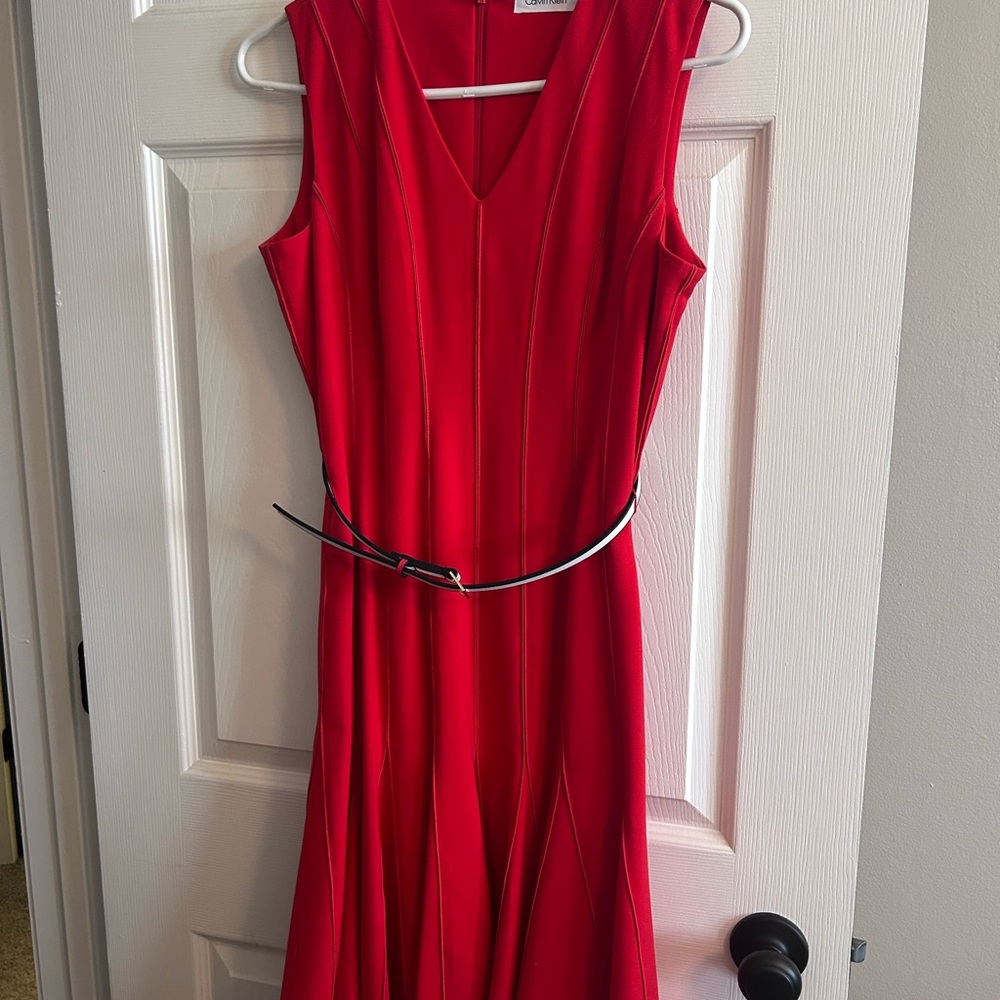 Calvin Klein Vibrant Red Dress